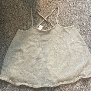Beige cross top